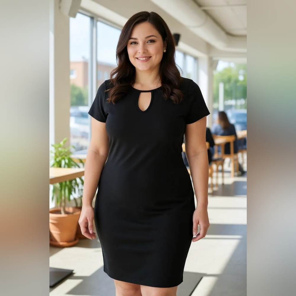 Elegant Black Midi Dress